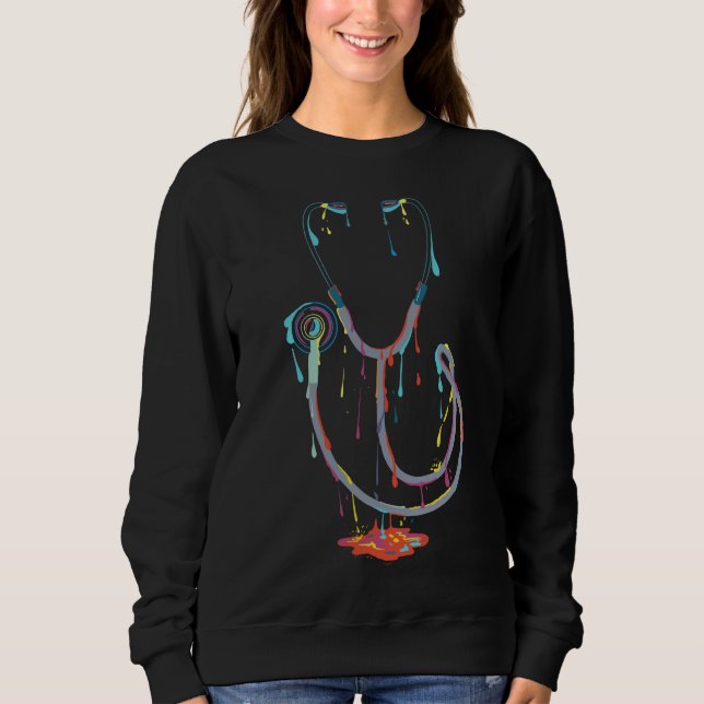 Camiseta Abstract Dripping Stethoscope – Medical Art (Frente)