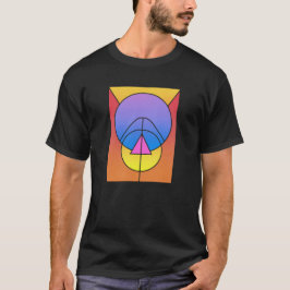 Camiseta Abstract Geometric Circles Line Colorful