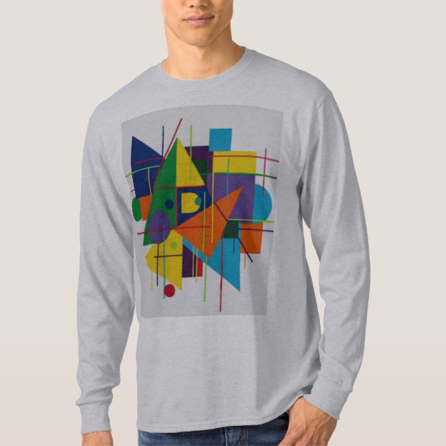 Camiseta Abstract Geometric Long Sleeve Tee (Frente)