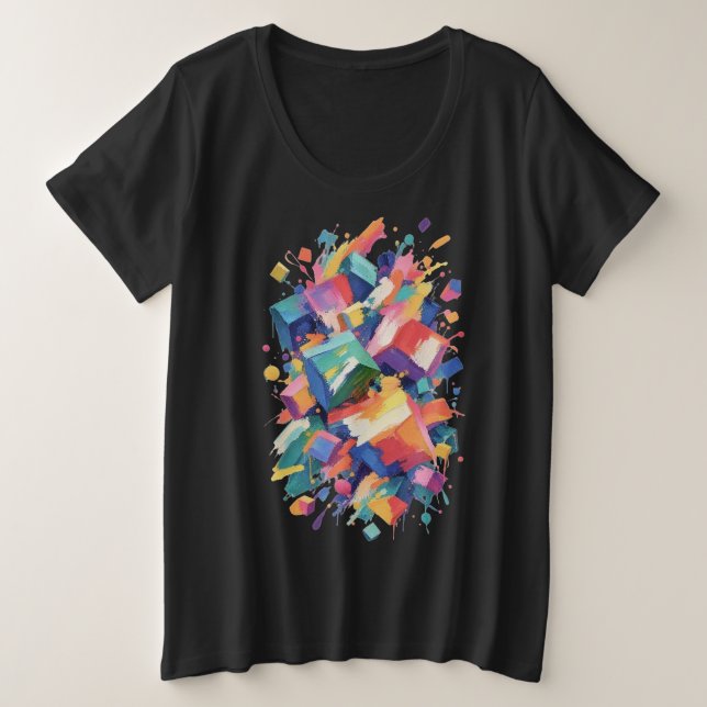 Camiseta Abstract Paint Collision (Frente do Design)