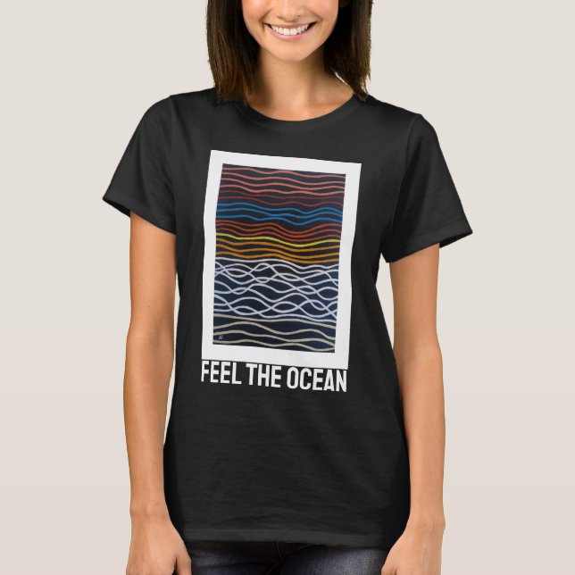 Camiseta Abstract Seafront Painting by Alfred Fox (Frente)