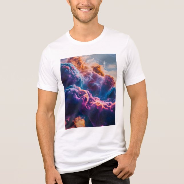 Camiseta Abstract Space Nebula Art - Colorful Cosmic (Frente)
