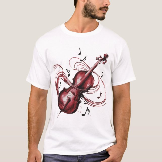Camiseta abstract violin (Frente)