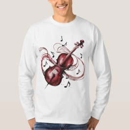 Camiseta abstract violin Men's basic long-sleeved