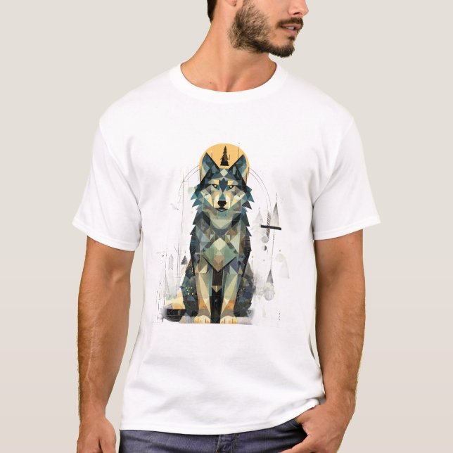 Camiseta Abstract Wolf Forest  (Frente)