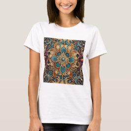 Camiseta abstraktes florales Muster 7