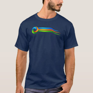 Camiseta Abstrata com Fita de Redemoinho Colorida