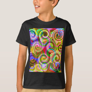Camiseta abstrata geométrica pastel de rolagem