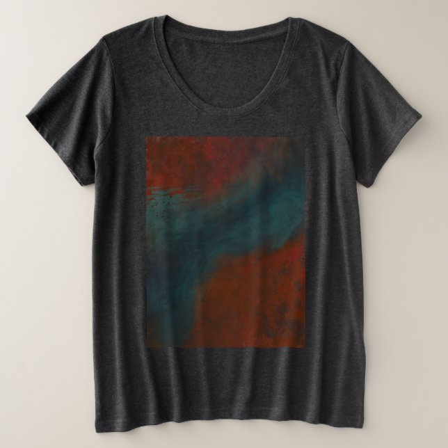 Camiseta Abstrato 1: Vermelho e azul (Frente do Design)