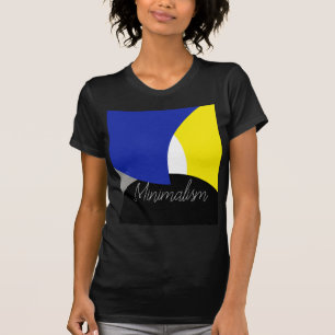 Camiseta Abstrato Art Azul Amarelo