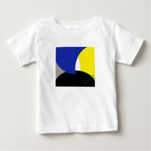 Camiseta Abstrato Art Azul Amarelo