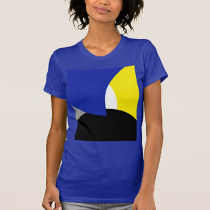 Camiseta Abstrato Art Azul Amarelo