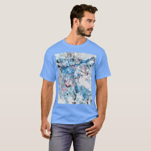 Camiseta Abstrato-Art Carolina Blue Color Modelo