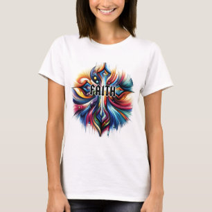 Camiseta Abstrato Art Cross Faith