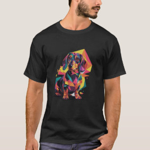 Camiseta Abstrato Art Dachshund Dog Dachshances Doxie