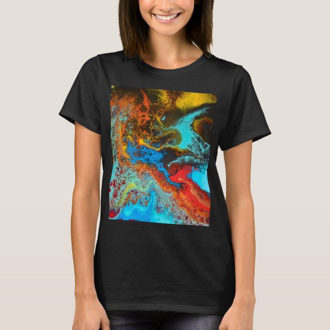 Camiseta Abstrato Art Design - Colorido (Frente)