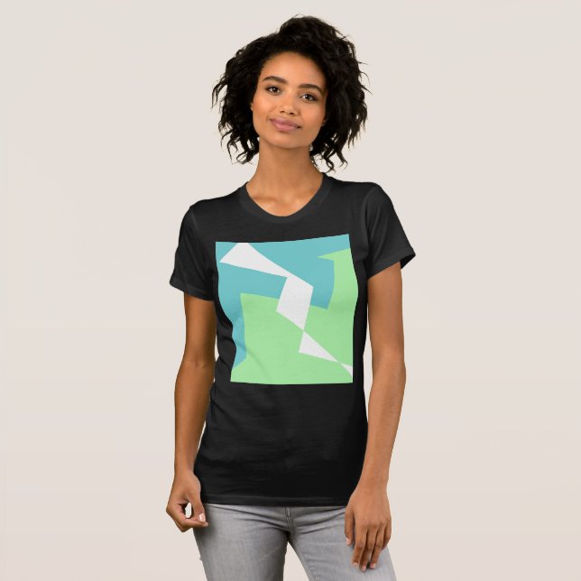 Camiseta Abstrato Art Turquoise Azul (Frente Completa)