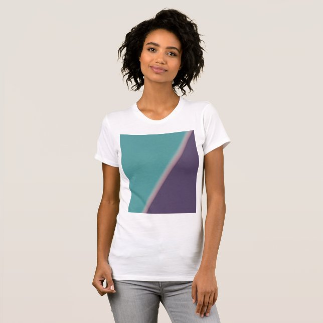 Camiseta Abstrato Art Turquoise Roxo (Frente Completa)