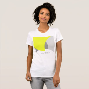 Camiseta Abstrato Art Yellow Cinza White