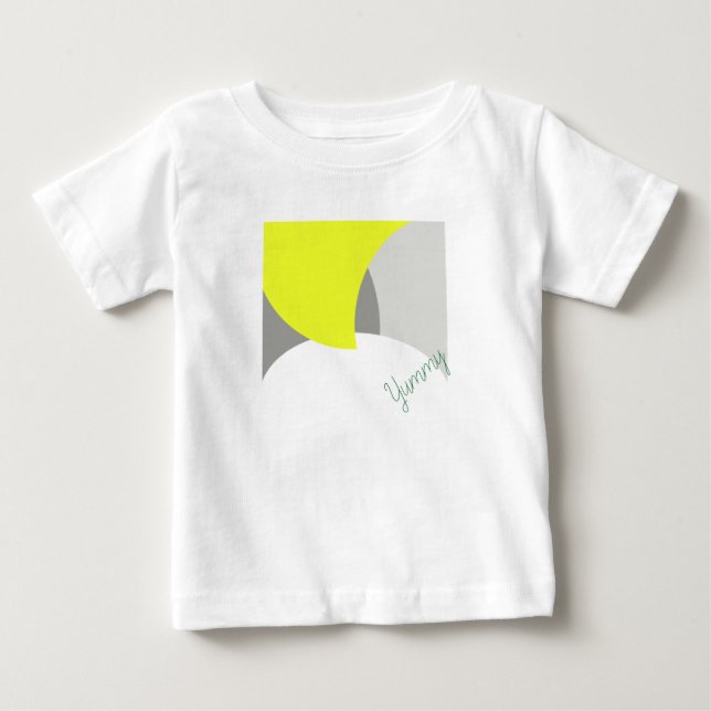 Camiseta Abstrato Art Yellow Cinza White (Frente)