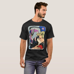 Camiseta Abstrato atômico a pintura do beijo adeus em a