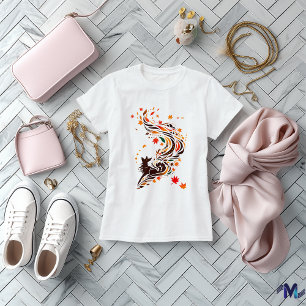 Camiseta Abstrato Autumn Fox Art Design