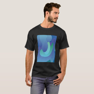 Camiseta abstrato azul