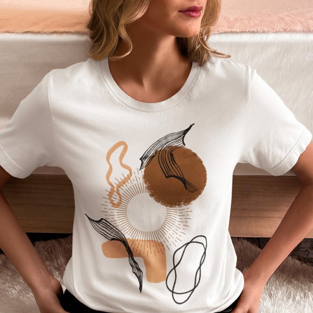 Camiseta Abstrato Boho Women Illustration , boho boêmico (Criador carregado)