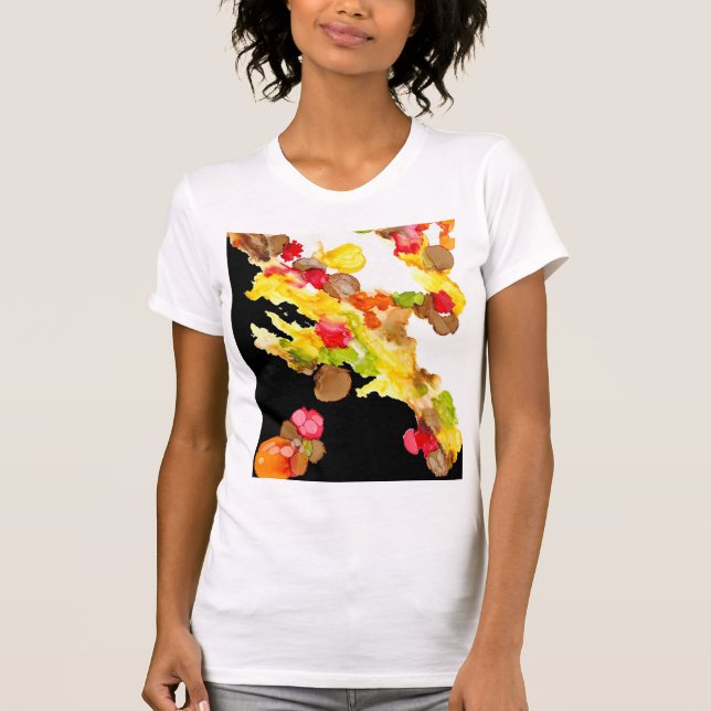 Camiseta "Abstrato Buquê" feminina (Frente)