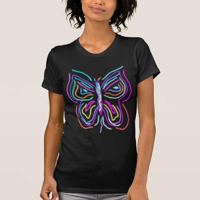 Camiseta Abstrato Butterfly Art para Vestir (Frente)