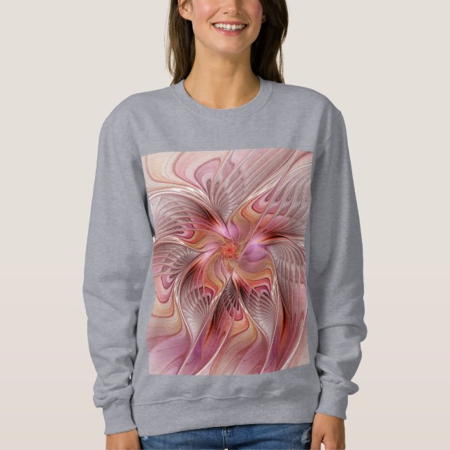 Camiseta Abstrato Butterfly Fantasy Fractal Arte Colorida (Frente)