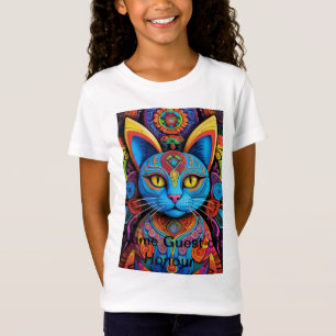 Camiseta Abstrato Cat com olhos amarelos
