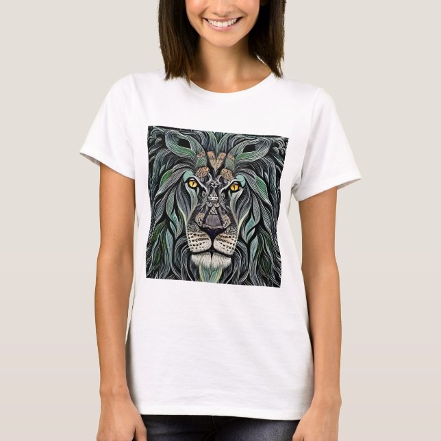 Camiseta Abstrato Chique King Lion (Frente)