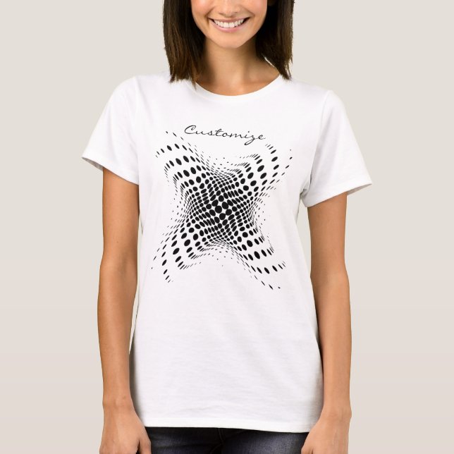 Camiseta Abstrato - Círculos de meia-tonalidade X Thunder_C (Frente)