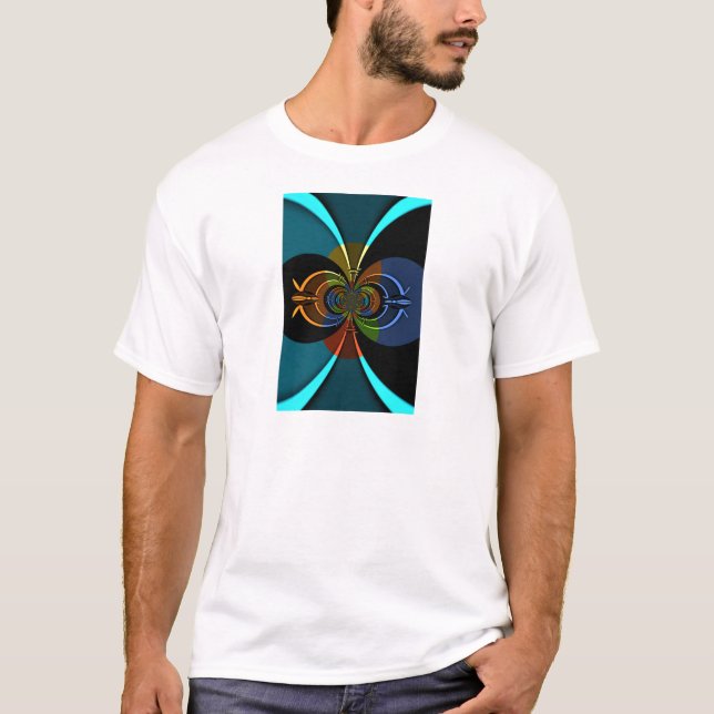 Camiseta Abstrato Color Burst Art Impressão (Frente)