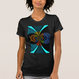 Camiseta Abstrato Color Burst Art Impressão