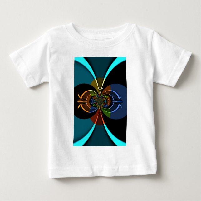 Camiseta Abstrato Color Burst Art Impressão (Frente)