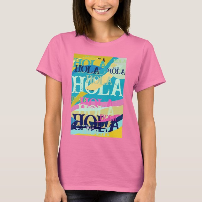 Camiseta Abstrato Colorful Hola (Frente)