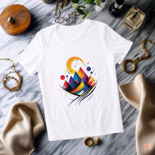Camiseta Abstrato Colorida   Moderno Artístico