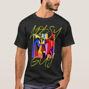 Camiseta Abstrato Colorir Menus de Cara de Árvore
