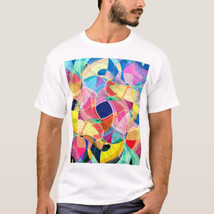 Camiseta Abstrato cor d'água, fundo fantástico
