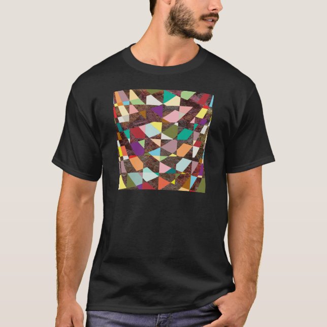 Camiseta Abstrato Cores Brilhante (Frente)