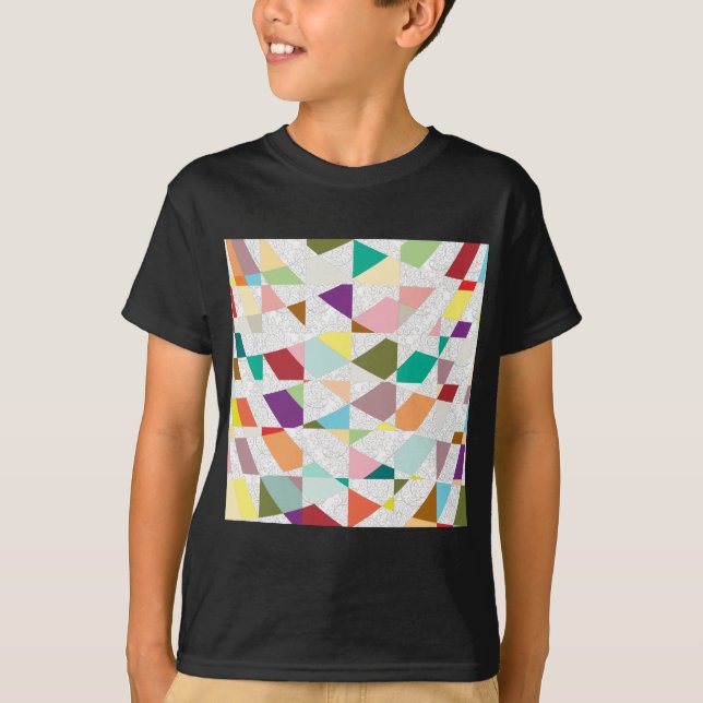 Camiseta Abstrato - Cores - Damasco (Frente)