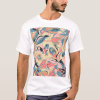 Abstrato: creme floral geométrico.