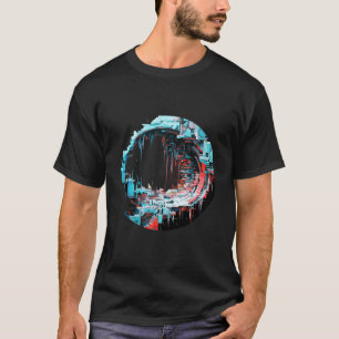 Camiseta Abstrato da Diversão Otimista Do Círculo Da Cidade