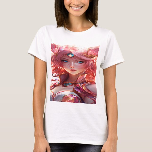 Camiseta Abstrato de anime arte de uma garota mágica T-Shir (Frente)