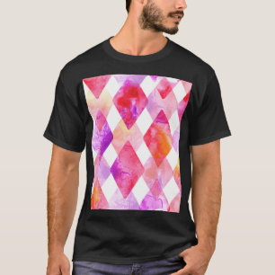 Camiseta Abstrato de Aquarela: Pintado Mão Sem Costura.