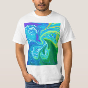 Camiseta Abstrato de arte colorida