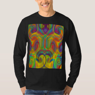 CAMISETA ABSTRATO DE ARTE COLORIDA GEOMÉTRICA