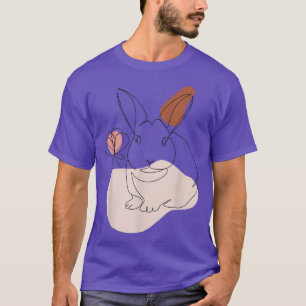 Camiseta Abstrato de Arte de Linha Minimalista do Rosto Coe